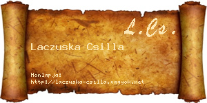 Laczuska Csilla névjegykártya